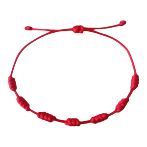 pulsera 7 nudos roja