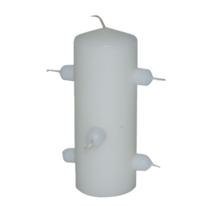 velón 7 mechas blanco