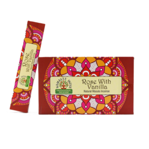 incienso namaste india rosa con vainilla