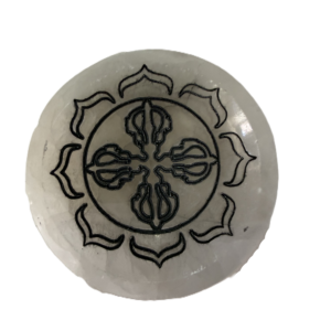 cuenco de selenita con decoración