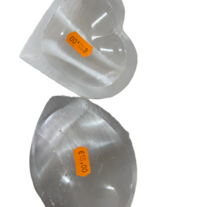 cuenco de selenita corazón u hoja