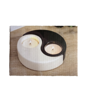 porta velas ying yang