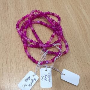 pulsera ágata rosa 4mm