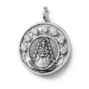 medalla virgen del rocío circonitas